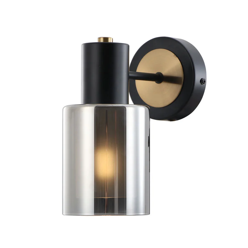 Tanka stenska svetilka Smoky Double-glasses Down