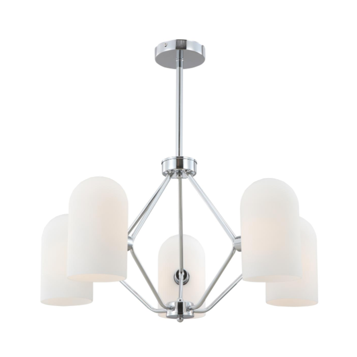 Vintage Chrome 5-lahka lestenec