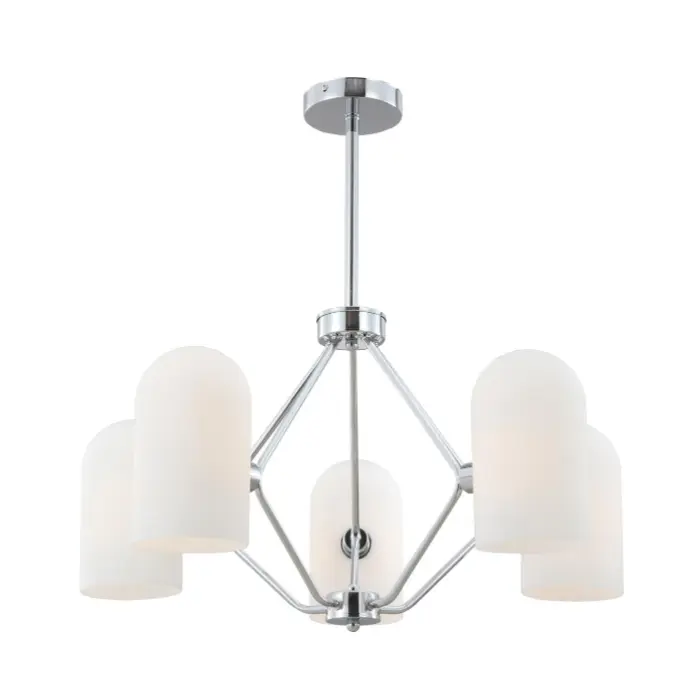 Vintage Chrome 5-lahka lestenec